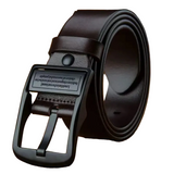 Brighton Men's Leather Belt with Classic Metal Buckle