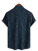 Summer Cotton Floral Retro Boho Shirt for Men