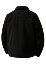 Lightweight Twill Jacket for Men – Black – Regular Fit