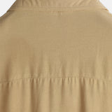 Casual Khaki Solid Color Summer Shirt