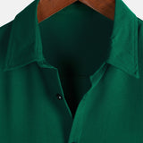 Casual Green Solid Color Summer Shirt