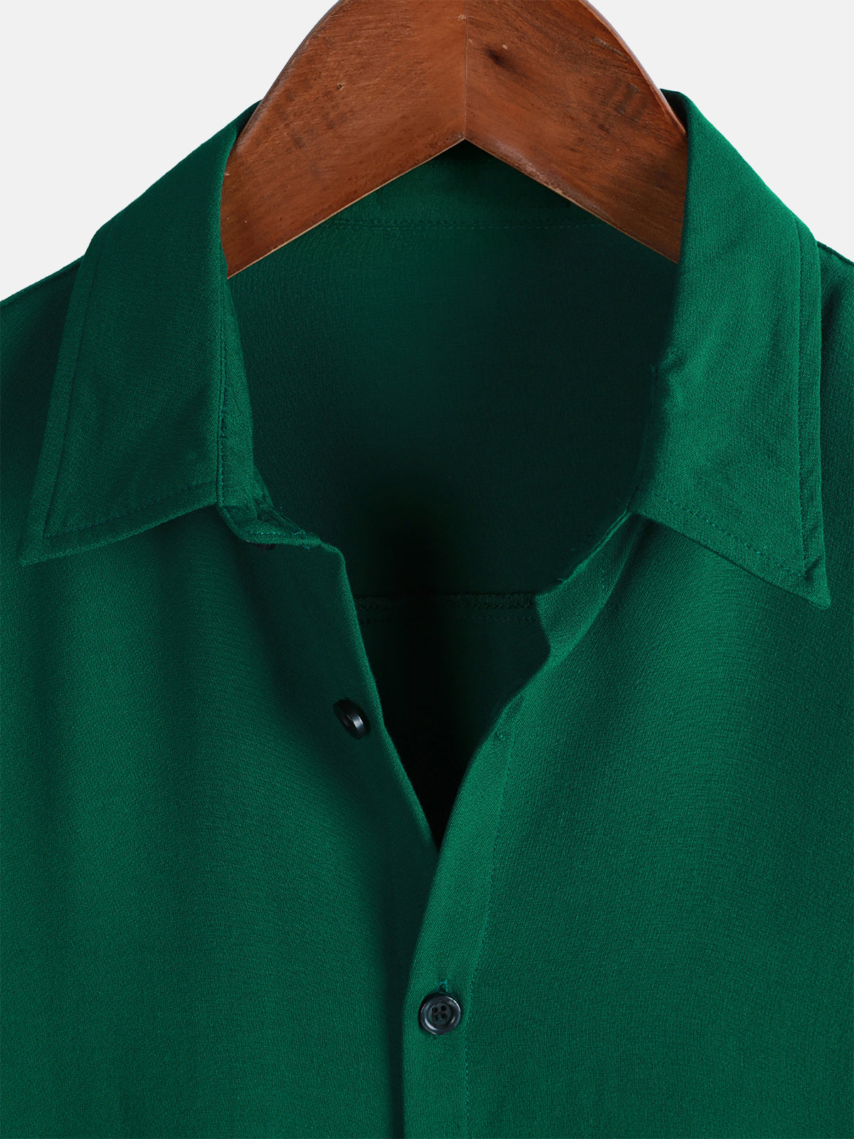 Casual Green Solid Color Summer Shirt