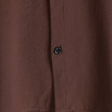 Casual Brown Solid Color Summer Shirt