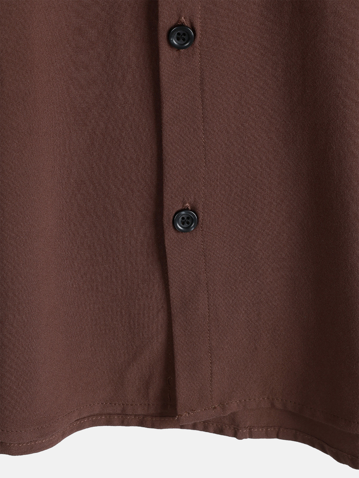 Casual Brown Solid Color Summer Shirt