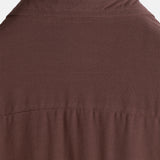Casual Brown Solid Color Summer Shirt