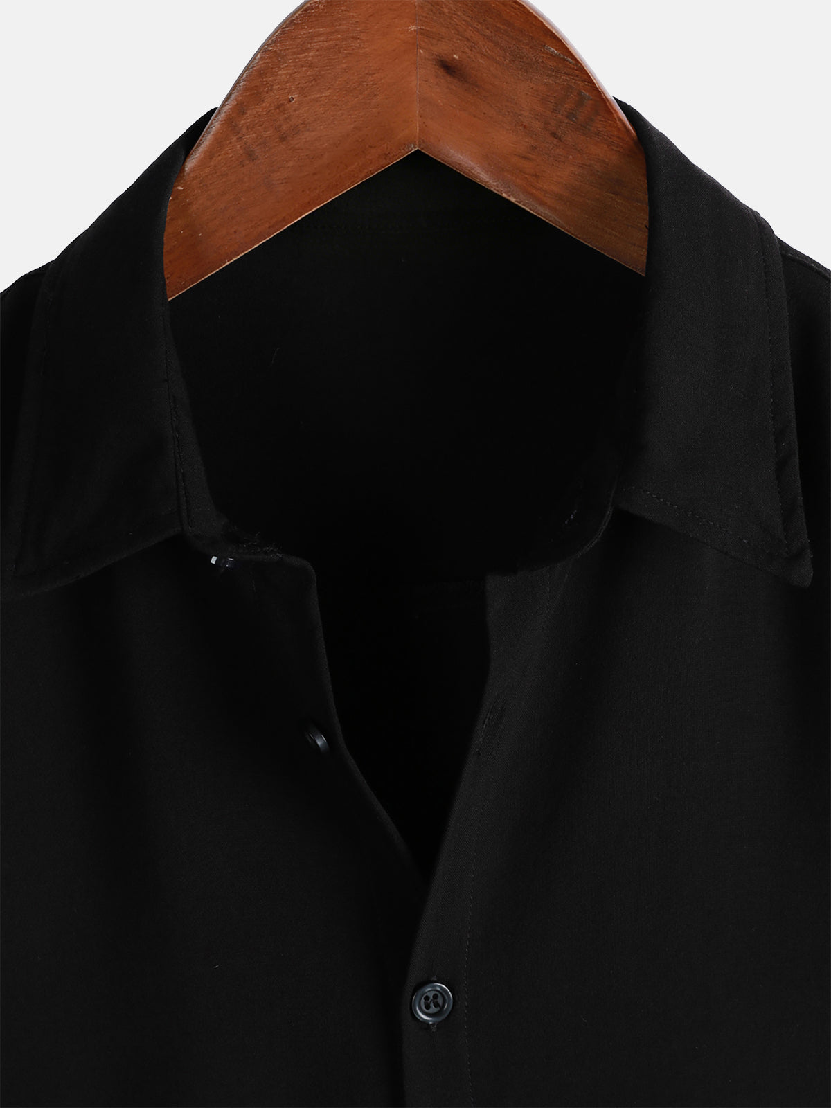 Casual Black Solid Color Summer Shirt