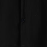 Casual Black Solid Color Summer Shirt