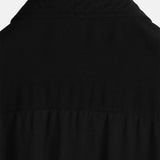Casual Black Solid Color Summer Shirt