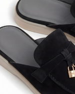 Black Suede Mediterranean Mules