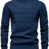 Men's Sweater with Check Pattern