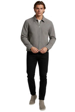Gray Suede Jacket for Men – Modern Casual Jacket