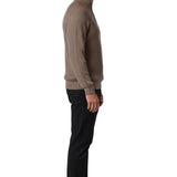 Men's Half-Zip Sweater with Collar – Taupe Brown