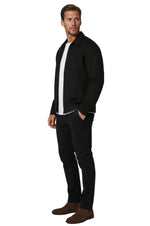 Black Suede Jacket for Men – Modern Casual Outerwear