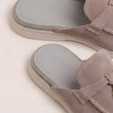 Beige Suede Mediterranean Mules