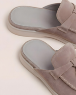 Beige Suede Mediterranean Mules
