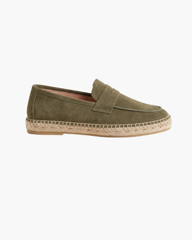 Espadriller Riviera i Olivengrøn Suede