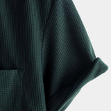 Casual Short-Sleeve Summer Shirt, Quilted Pattern, Perfect for the Beach