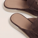 Mediterraneo Men's Suede Mules, Brown