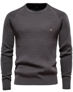 Men's Sweater with Mesh Pattern