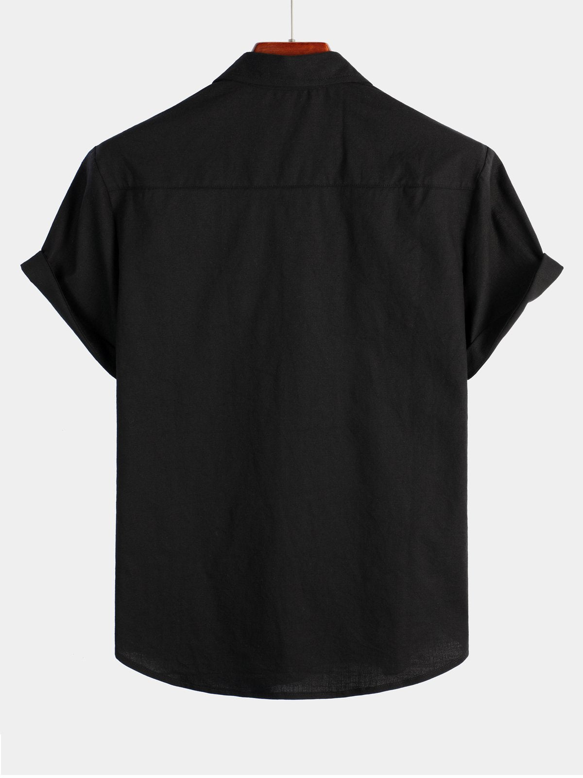 Solid Color Short-Sleeve Shirt