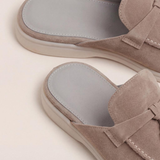Mediterraneo Men's Suede Mules, Beige