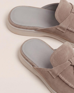 Mediterraneo Men's Suede Mules, Beige