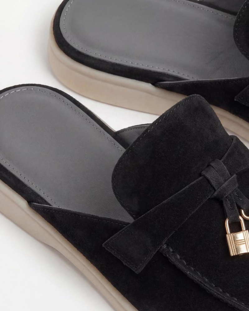 Mule Mediterraneo i Sort Suede