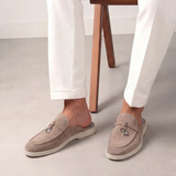 Mediterraneo Men's Suede Mules, Beige