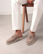 Mediterraneo Men's Suede Mules, Beige