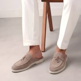 Beige Suede Mediterranean Mules