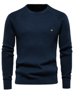 Men's Sweater with Mesh Pattern
