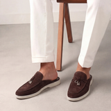 Mediterraneo Men's Suede Mules, Brown