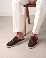 Mediterraneo Men's Suede Mules, Brown