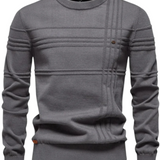 Men's Sweater with Check Pattern