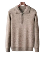 Gstaad Cashmere Sweater with Quarter Zip