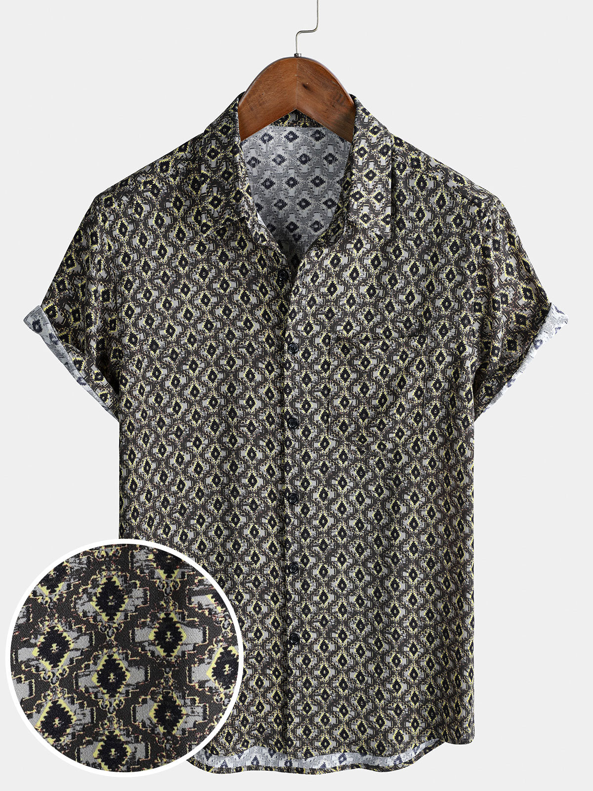 Retro Hawaiian Geometric Shirt
