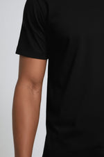 Men's Mercerized Slim-Fit T-shirt in Black Color