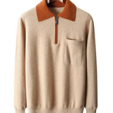 Castelle Cashmere Zip-Up Polo