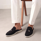 Mediterraneo Men's Suede Mules, Black