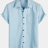 Solid Color Short-Sleeve Shirt