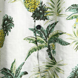 Summer Cotton Shirt for Men with Tropical Pineapple Pattern