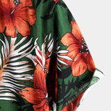 Men's Short-Sleeve Shirt in Green Floral