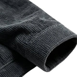 Men's Velvet Jacket with Sherpa Collar and Snaps - Dark Graphite
