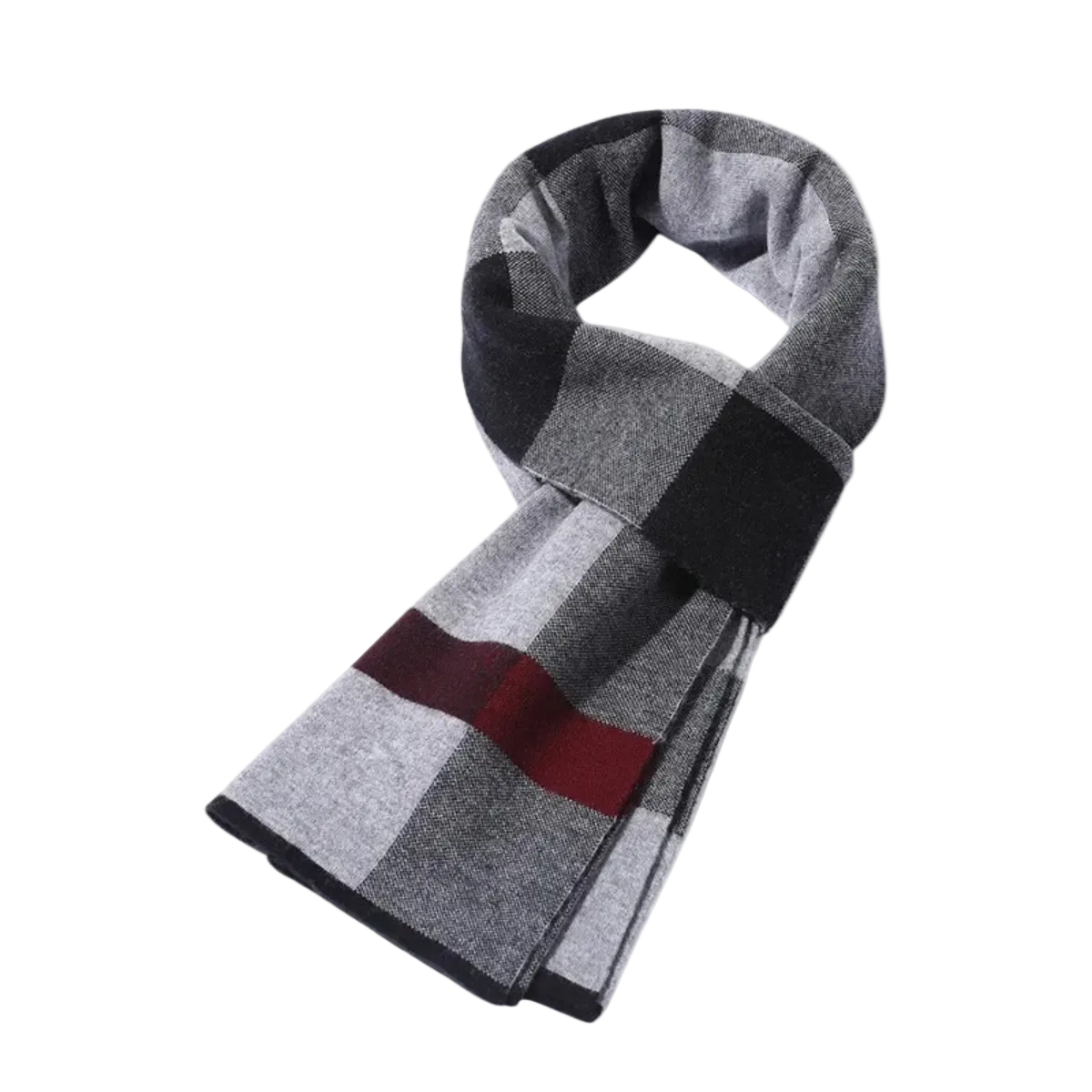 Classic Men's Plaid Scarf Highgate Black