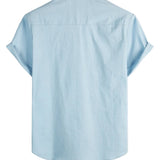 Cotton Casual Shirt with Short Sleeves for Men