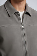 Gray Suede Jacket for Men – Modern Casual Jacket