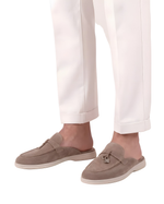 Beige Suede Mediterranean Mules