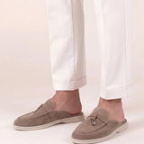 Mediterraneo Men's Suede Mules, Beige
