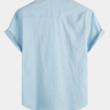 Solid Color Short-Sleeve Shirt