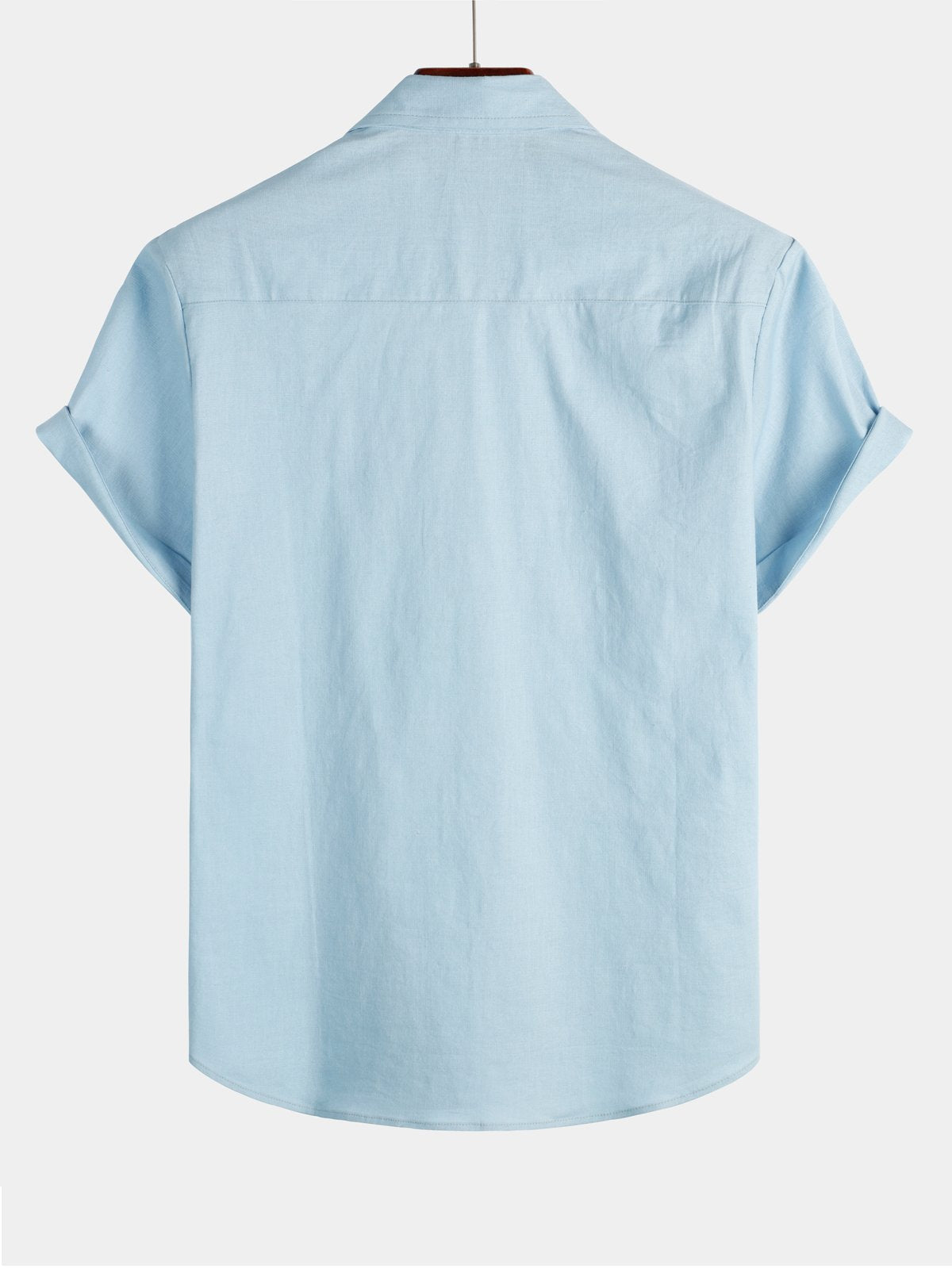 Solid Color Short-Sleeve Shirt